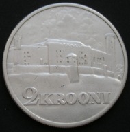 Estonia 2 korony 1930 - zamek Toompea Tallin - srebro - 2