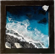 Morski obraz z żywicy 3D 40x40 cm