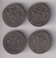 Austria zestaw 4 guzików 1971 herb orzeł dwugłowy śr. 25 mm