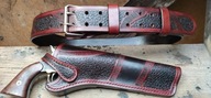 Pas i kabura do rewolweru. Ręczne wykonanie. Remington 1858