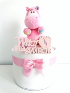 Tort z pampersów, prezent dla noworodka, witaj na świecie narodziny dziecka