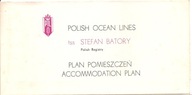 M/S STEFAN BATORY -PLAN POMIESZCZEŃ -rozkładany folder