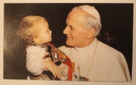 PAPIEŻ Jan Paweł II Z DZIECKIEM NA RĘKU - CATHOLIC EXTENSION - Chicago, USA