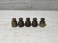 Odważniki mosiężne handlowe - zestaw 5 x 10dkg