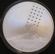 Łotwa 1 lats 2002 - Biblioteka Narodowa - srebro - stan menniczy