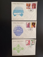 Kobiece stroje ludowe - komplet 3 FDC ze znaczkami Fi 2743 - Fi 2748