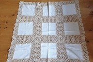 OBRUS-BAWEŁNA/LEN-KORONKI PRZEPIĘKNY J. NOWY WEEKENDOWA OBNIŻKA