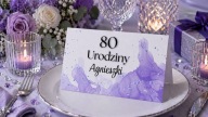 WINIETKI URODZINOWE – ELEGANCKIE BIAŁO-FIOLETOWE (6 SZT.)