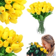 SZTUCZNE KWIATY TULIPANY JAK ŻYWE SILIKONOWE NA WIELKANOC 10 SZTUK OZDOBNE