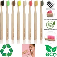 Bambusowe Szczoteczki do Zębów 8 Szt. z Miękkim Włosiem - ZDROWSZY ŚWIAT