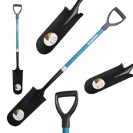 SZPADEL OGRODOWY DRENARSKI WĄSKI DŁUGI SADOWNICZY MOCNA GŁOWICA SZEROKI