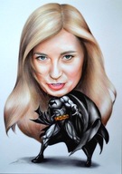 Karykatura ze zdjęcia A3 / 30x40 - ręcznie rysowana - kolorowa/czarnobiała