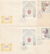 FDC z I wizyty Papieża Jana Pawła II w 1979r - bloki złoty i srebrny - kpl.