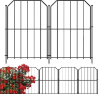 19x METALOWY PŁOTEK OGRODOWY OGRODZENIE PŁOT MAŁY NISKI CZARNY DEKORACYJNE