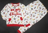 GEORGE_Piękna PIŻAMA_biała Myszka MICKEY świąteczna jedyna Jak Nowa_44/46