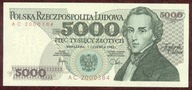 5000 zł. 1982 r. ser. AC UNC b. rzadka seria - PIĘKNY !!!