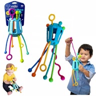 ZABAWKA SENSORYCZNA MOBIZIPPEE LINKI GRYZAK SILIKON TĘCZOWY DLA DZIECI 18m+