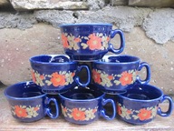 KOBALTOWA Filiżanka_IWONA_Porcelit PRUSZKÓW_ VINTAGE PRL