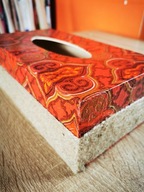 decoupage w sznurku drewniany chustecznik handmade