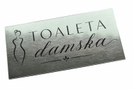 Tabliczka informacyjna WC DAMSKIE - grawer laserowy