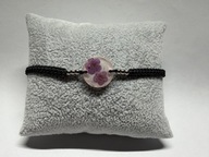 Bransoletka makramowa z żywicy UV - suszone kwiaty