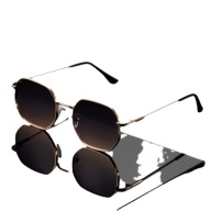 Klasyczne Okrągłe Okulary Metalowe Damskie Męskie Unisex – Old Money Modowe