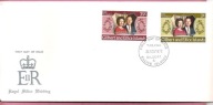 Gilbert & Ellice I. ob.Kiribati 1972 FDC król. Elżbieta i ks.Filip, 25 lat
