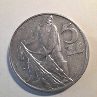 5 zł 1974 -Rybak , podwójny rant.
