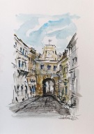 Lublin akwarela format a4 autor R. Kępa