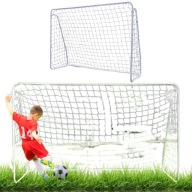 DUŻA METALOWA BRAMKA PIŁKARSKA PRZENOŚNA DO OGRODU 213x150 CM Z SIATKĄ