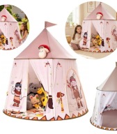Namiot dla Dzieci Indiański Tipi Teepee Wigwam do Domu Pokoju Domek Zamek