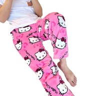 PIŻAMA różowa 2XL SPODNIE damskie od PIŻAMY Hello Kitty CIEPŁA FLANELA XXL