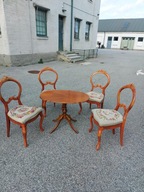 KRZESŁA DREWNIANE z ŁAWĄ