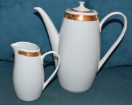 DZBANEK + MLECZNIK PORCELANA BOHEMIA CZECHOSŁOWACJA