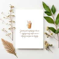 Kartka okolicznościowa Walentynkowa 14,8x10,5 Najlepsza kawa