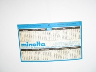 MINOLTA CAMERA 1981 r. oryginalna naklejka z PRL
