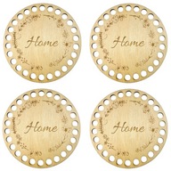 HOME 4x Baza pod podkładkę na kubek 10cm do szydełkowania sklejka 3mm grawe