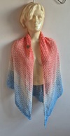 Pastelowa cienka chusta - HANDMADE