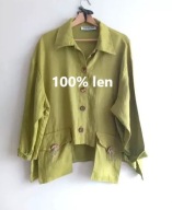 OPIUM LNIANA KOSZULA DAMSKA DREWNIANAE GUZIKI BOHO KIWI PLUS SIZE