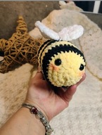 Gniotek antystresowy pluszowy Pszczółka handmade szydełko