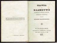 PRAWDA I KŁAMSTWO KOMEDYA ... Warszawa 1837