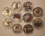 BAJKI - BAŚNIE BRACI GRIMM - ZESTAW 10 SZTUK + 10 CERTYFIKATÓW + ETUI