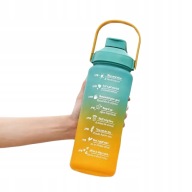 BUTELKA NA WODĘ BIDON Z MIARKĄ ZE SŁOMKĄ PRZYPOMNIENIEM SIŁOWNIA FITNESS 2L