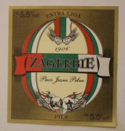 ETYKIETA - EXTRA LIGA - ZAGŁĘBIE - Piwo Jasne Pełne