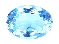 TOPAZ naturalny klejnot, 9 mm x 7 mm, owal