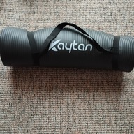 Mata do ćwiczeń Kaytan 180 cm x 58 cm czarna grubość 1 cm