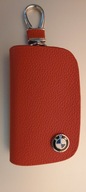 BMW BRELOK ETUI NA KLUCZYKI SKÓRA CHROM NOWOCZESNY DESIGN CZERWONY PREMIUM