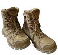 Buty Wojskowe Taktyczne Wysokie Beżowe Skóra Zamsz Lekkie wkładka 27,5 cm