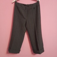 Spodnie damskie w kant materiałowe 3/4 r.40