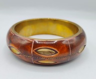 Vintage bransoletka od starszej Pani - mosiądzu i kości 1z3 bardzo ładna !